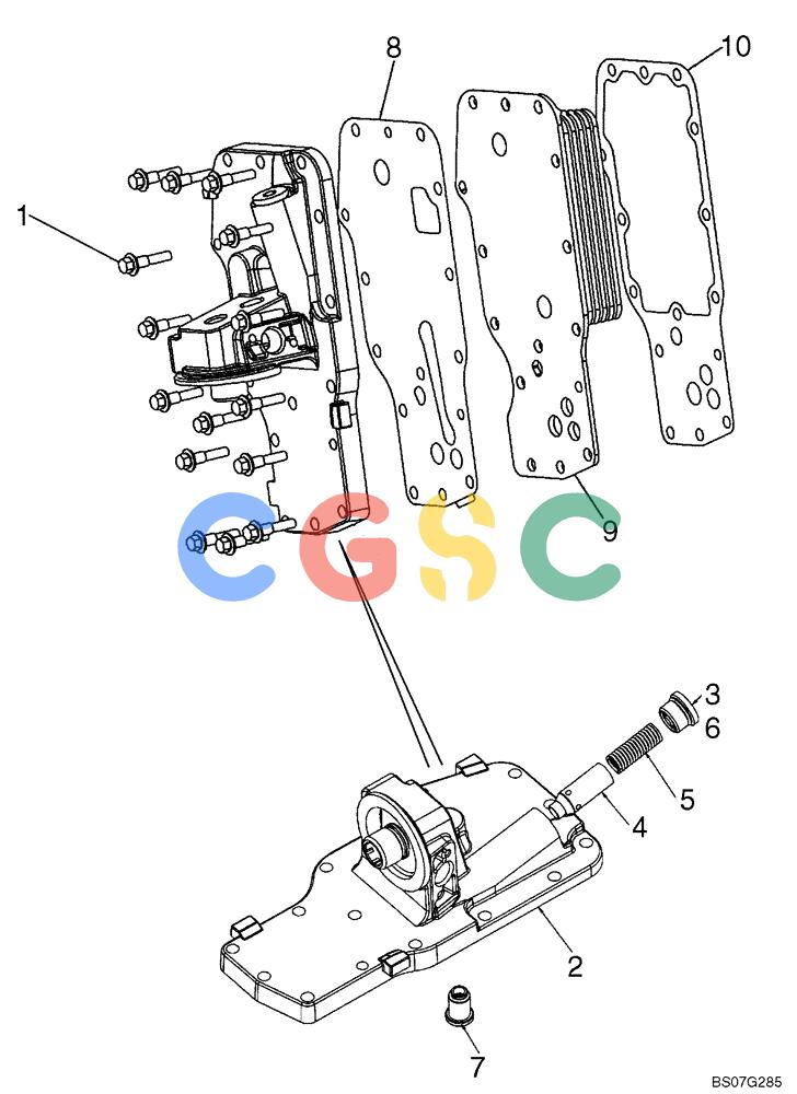 纽荷兰零件查询(D95B) - CRAWLER DOZER TIER 3 (3/08-) (02-11) - OIL FILTER AND COOLER New Holland Constructuion