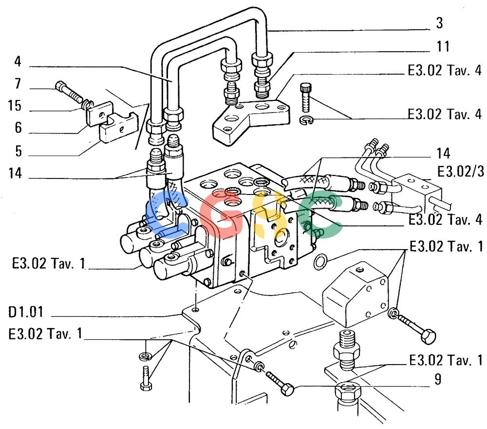 纽荷兰零件查询(FL14E) - CRAWLER LOADER (E3.02/1A[001]) - HYDRAULIC SYSTEM New Holland Constructuion