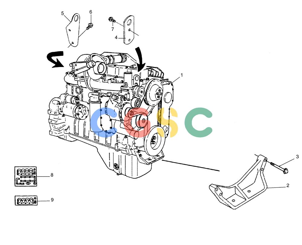 纽荷兰零件查询(AD250 (3.5 VERSION)) - ARTICULATED DUMP TRUCK (7/01-) (0.021[01]) - ENGINE New Holland Constructuion