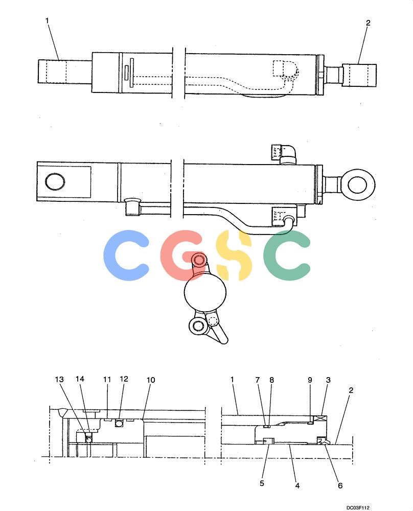 纽荷兰零件查询(E15) - COMPACT CRAWLER EXCAVATOR (N.A.) (1/06-) (08-55[00]) - CYLINDER ASSY, SPANNER New Holland Constructuion