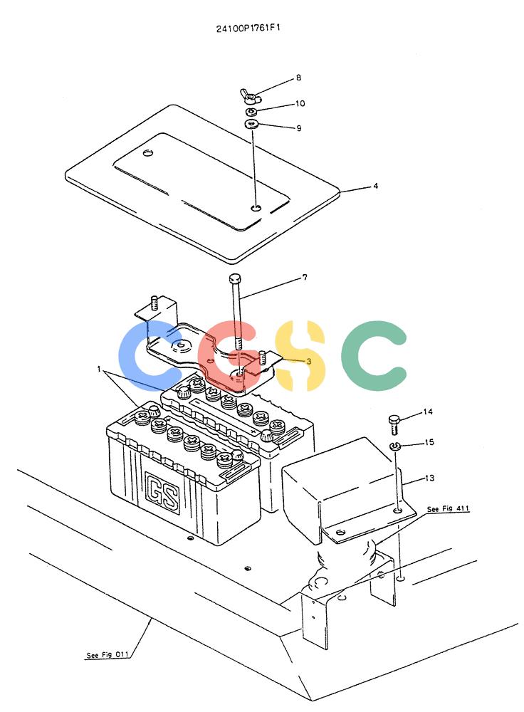 神钢零件查询(K905LC) - MARK II EXCAVATOR BTW YP1001 - YP1281. (4/89-12/03) (05-014) - BATTERY ASSY Kobelco
