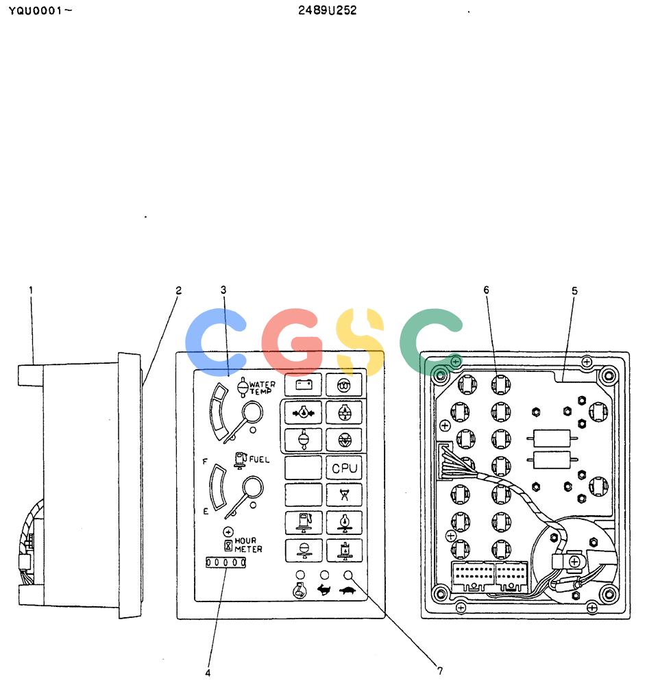 神钢零件查询(MD200BLC) - EXCAVATOR ASN YQU0001 (1/80-12/06) (05-010) - GAUGE, CLUSTER Kobelco
