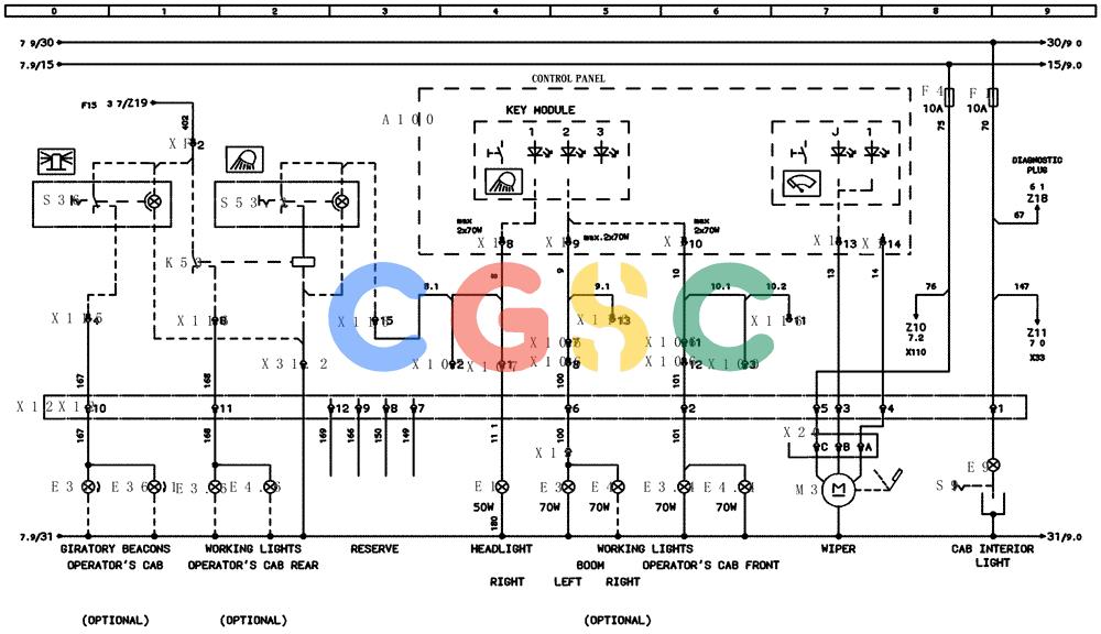 纽荷兰零件查询(EC240) - CRAWLER EXCAVATOR (5/00-) (31.051[008]) - ELECTRICAL COMPON. I.CIRCUIT DIAGRAM Page 08 (S/N 724002-UP) New Holland Constructuion
