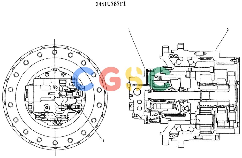 神钢零件查询(K912LC) - MARK II EXCAVATOR ASN YC-0301 (1/88-12/03) (11-026) - MOTOR ASSY (PROPELLING) Kobelco