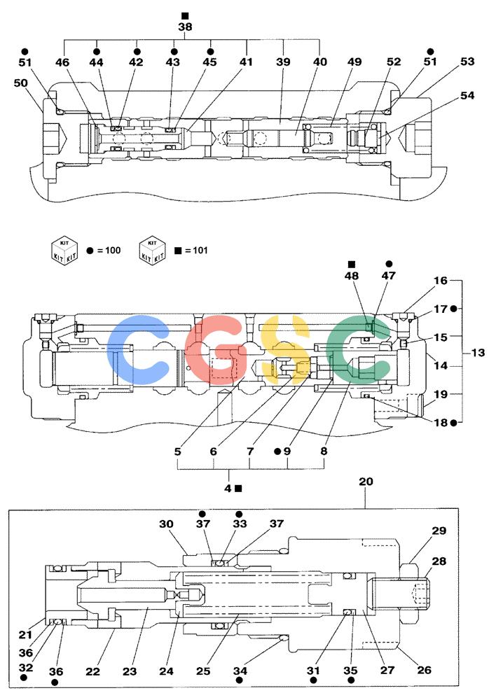 纽荷兰零件查询(E805) - CRAWLER EXCAVATOR TIER 3 (7/06-) (07-012-00[01]) - TRAVEL MOTOR New Holland Constructuion
