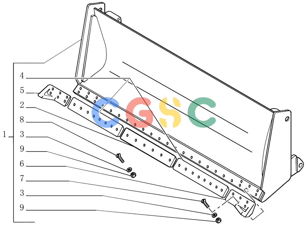 纽荷兰零件查询(DC180.B) - CRAWLER DOZER TIER 2 (3/03-) (9.469[02]) - MOLDBOARD HS (XLT) - OPTIONAL CODE 774246031 - VERSION (02) New Holland Constructuion