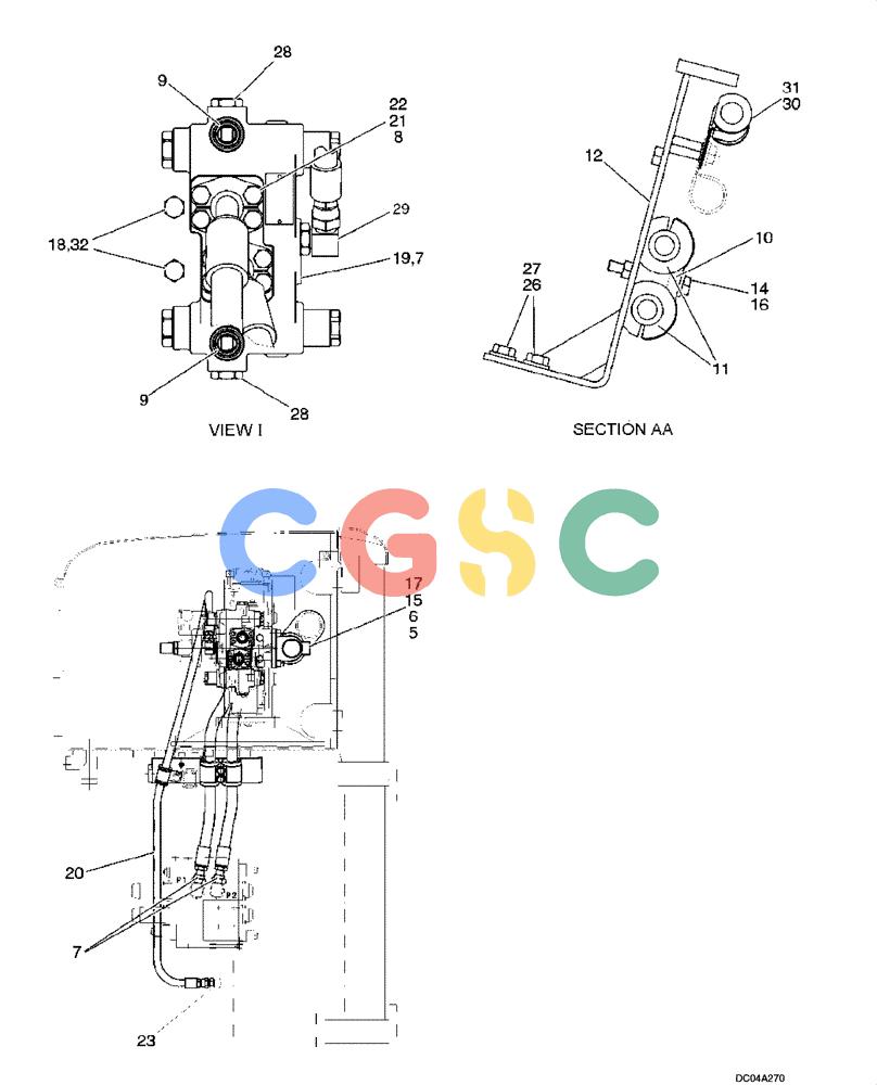 纽荷兰零件查询(EH160) - CRAWLER EXCAVATOR (9/03-) (08 -03[00]) - HYDRAULIC LINES - HYDRAULIC PUMP New Holland Constructuion