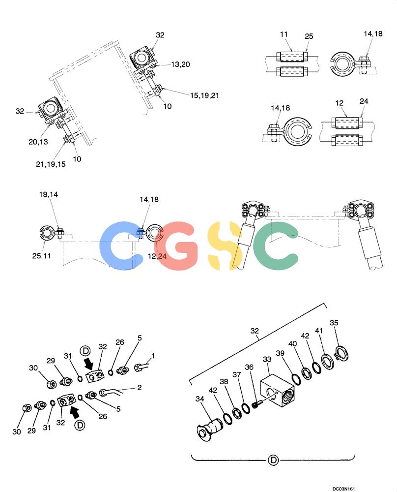 纽荷兰零件查询(EH215) - CRAWLER EXCAVATOR (9/03-) (08 -53[00]) - HYDRAULIC LINES - ARM, NIBBLER & BREAKER New Holland Constructuion