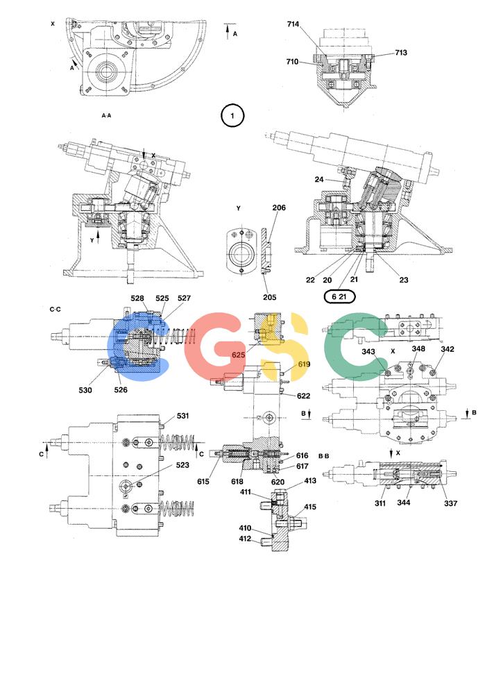 纽荷兰零件查询(EC270) - CRAWLER EXCAVATOR (7/00-) (22.020[001]) - DOUBLEPUMP (S/N 727002-727022) New Holland Constructuion