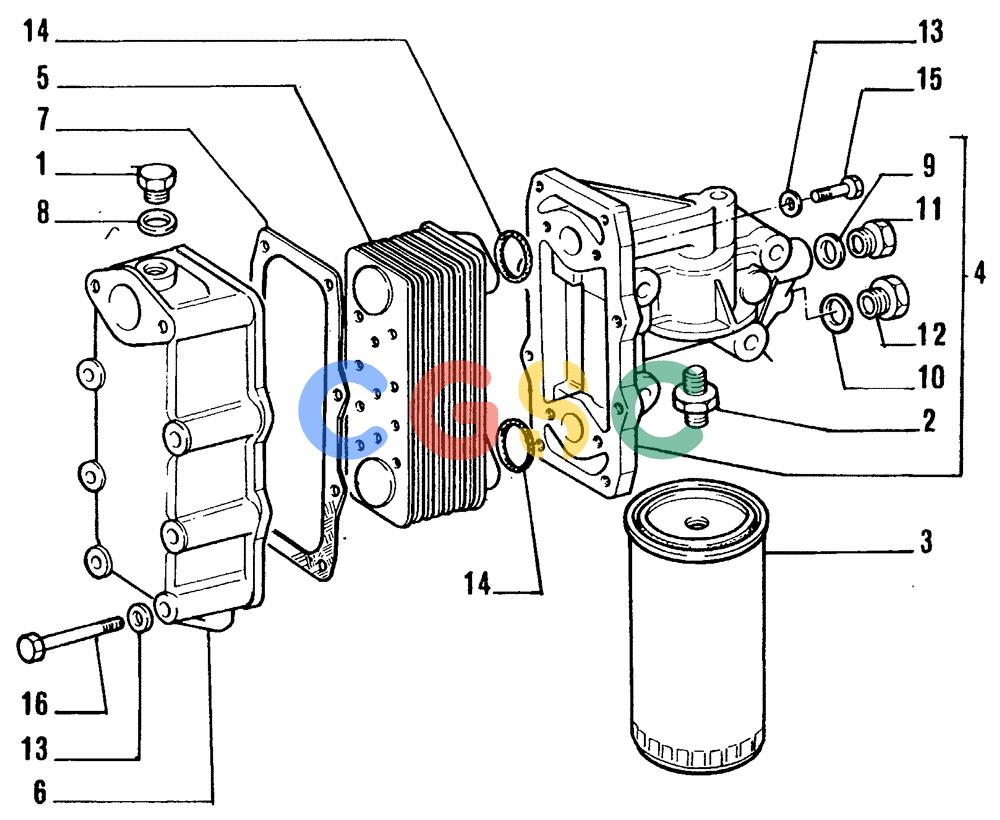 纽荷兰零件查询(FL14E) - CRAWLER LOADER (A3.03[001]) - OIL FILTER AND HEAT EXCHANGER New Holland Constructuion