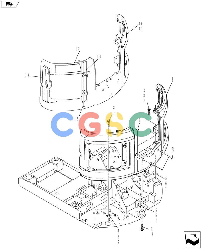 纽荷兰零件查询(E80BMSR) - COMPACT CRAWLER EXCAVATOR ASN LF06-04501 (NBTA18037) (01-003[00]) - COUNTERWEIGHT INSTALLATION New Holland Constructuion