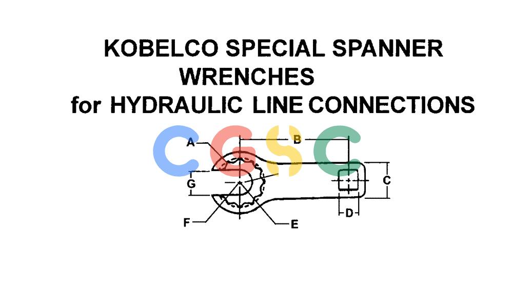 神钢零件查询(ED180) - BLADE RUNNER EXCAVATOR/DOZER ASN YLU0001 (1/99-12/01) (00-008) - KOBELCO SPECIAL SPANNER WRENCHES FOR HYDRAULIC LINE CONNECTIONS Kobelco