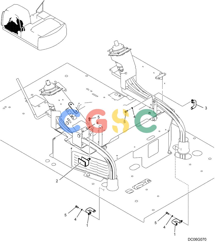 纽荷兰零件查询(E215B) - CRAWLER EXCAVATOR - TIER 3 (NA) - ASN N7DA21001 (1/07-) (1.035[00]) - CLAMP ASSEMBLY (YN12P01163F1) New Holland Constructuion