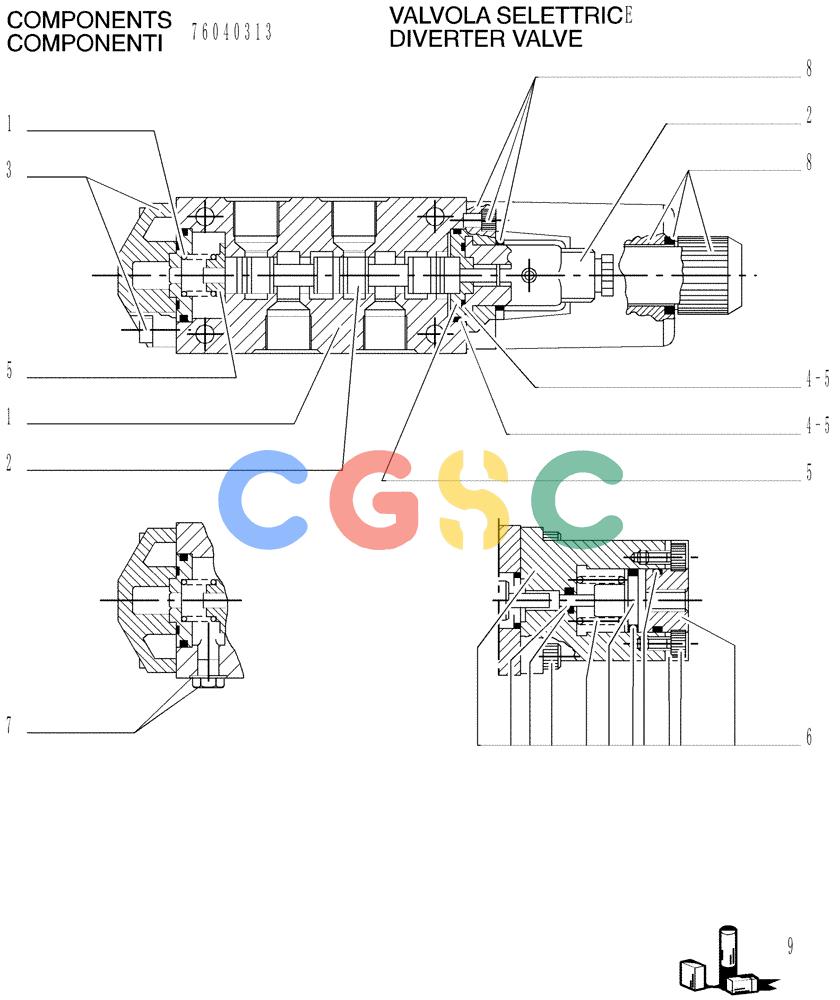 纽荷兰零件查询(DC150LT) - CRAWLER DOZER (6/00-) (9.440[09]) - FRONT IMPLEMENT ALL HYDR.- HYDR. SYSTEM - OPTIONAL CODE 76054902 New Holland Constructuion