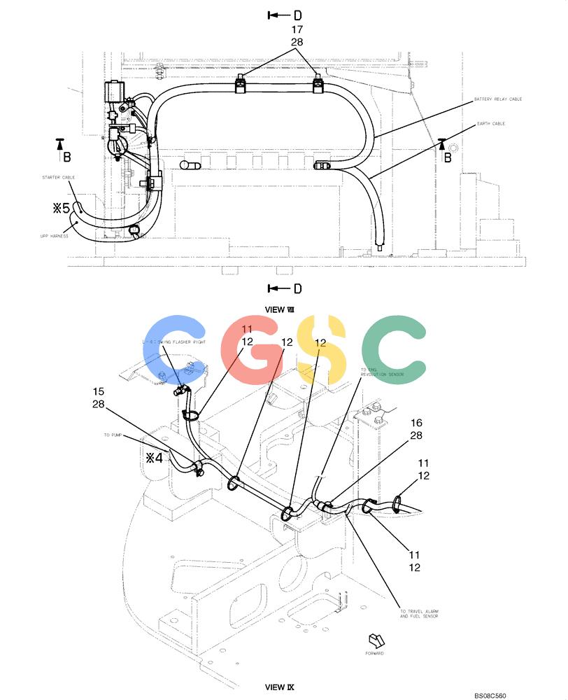 神钢零件查询(ED150) - BLADE RUNNER ACERA SR EXCAVATOR DOZER (TIER 3 ) ASN YL06-01201 (5/08-12/12) (02-68[08]) - HARNESS ASSEMBLY, UPPER (YY13E00042F1), FIGURE 8 OF 14 Kobelco