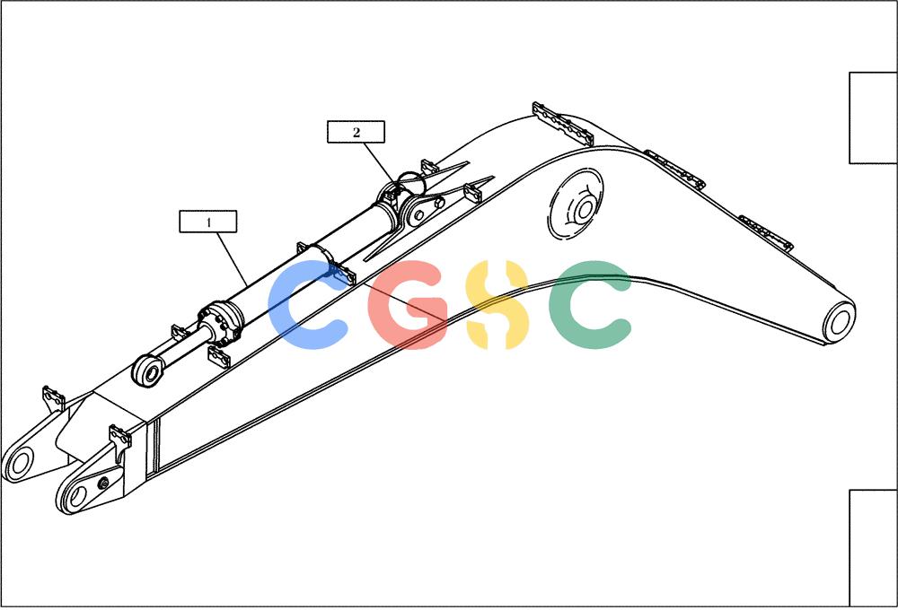 纽荷兰零件查询(EC270) - CRAWLER EXCAVATOR (7/00-) (60.160[001]) - HYDRAULIC SYSTEM MONOBLOC BOOM 6,3M (S/N 727002-UP) New Holland Constructuion