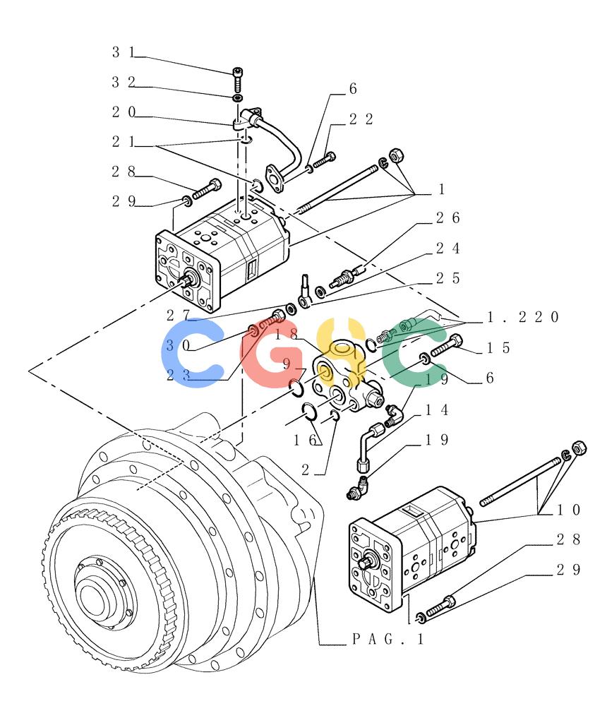 纽荷兰零件查询(DC180PS) - CRAWLER DOZER (11/00-) (1.200[03]) - UNIT TORQUE CONVERTER New Holland Constructuion