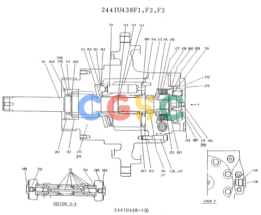 神钢零件查询(K909A) - EXCAVATOR ASN LQ0795 (1/83-12/03) (01-022) - MOTOR ASSY Kobelco