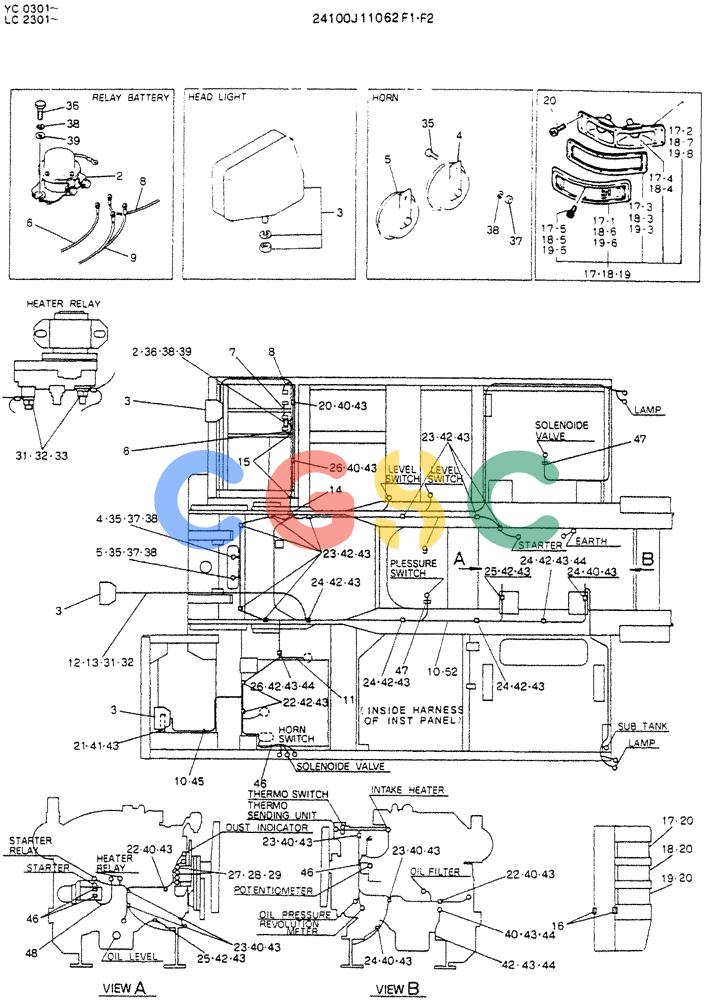 神钢零件查询(K912LC) - MARK II EXCAVATOR ASN YC-0301 (1/88-12/03) (05-023) - WIRING ASSY, ELEC Kobelco