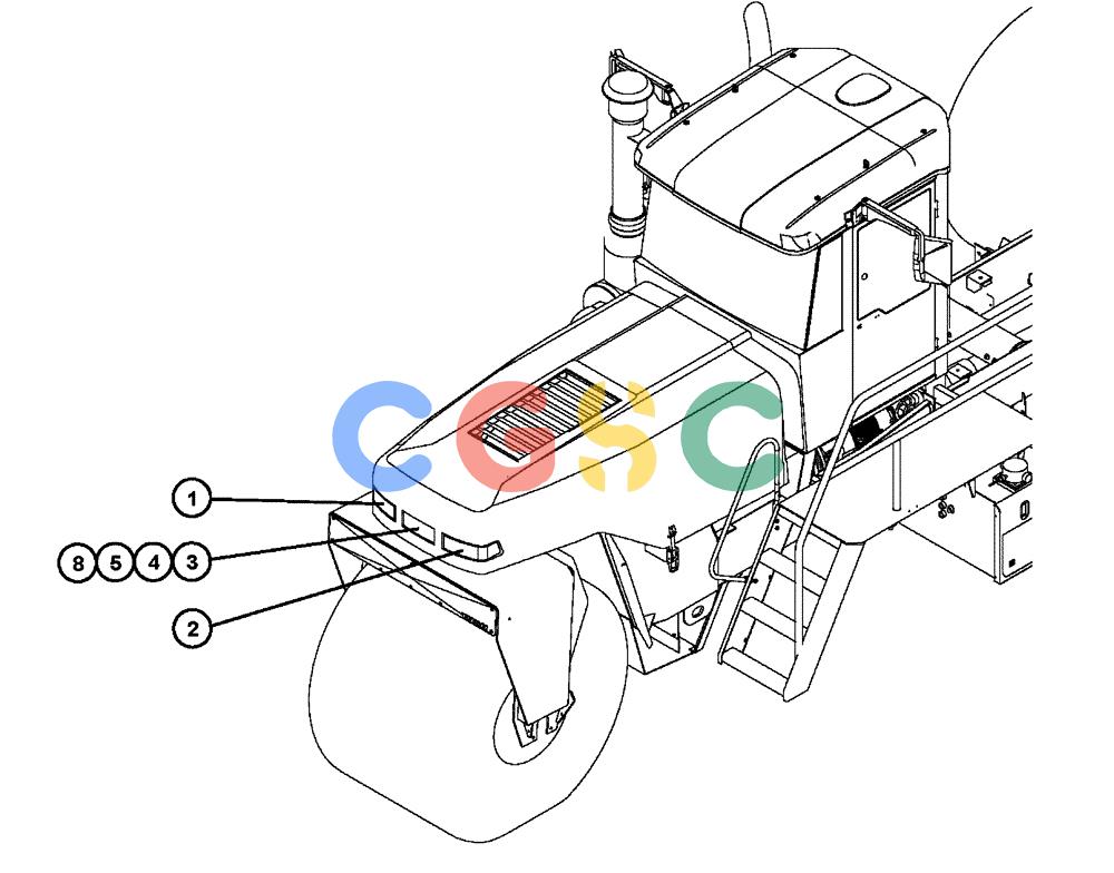 凯斯零件查询(FLX3300B) - FLOATER - 2002 (9/02-10/03) (08-004) - LIGHT GROUP - HOOD Case Agriculture