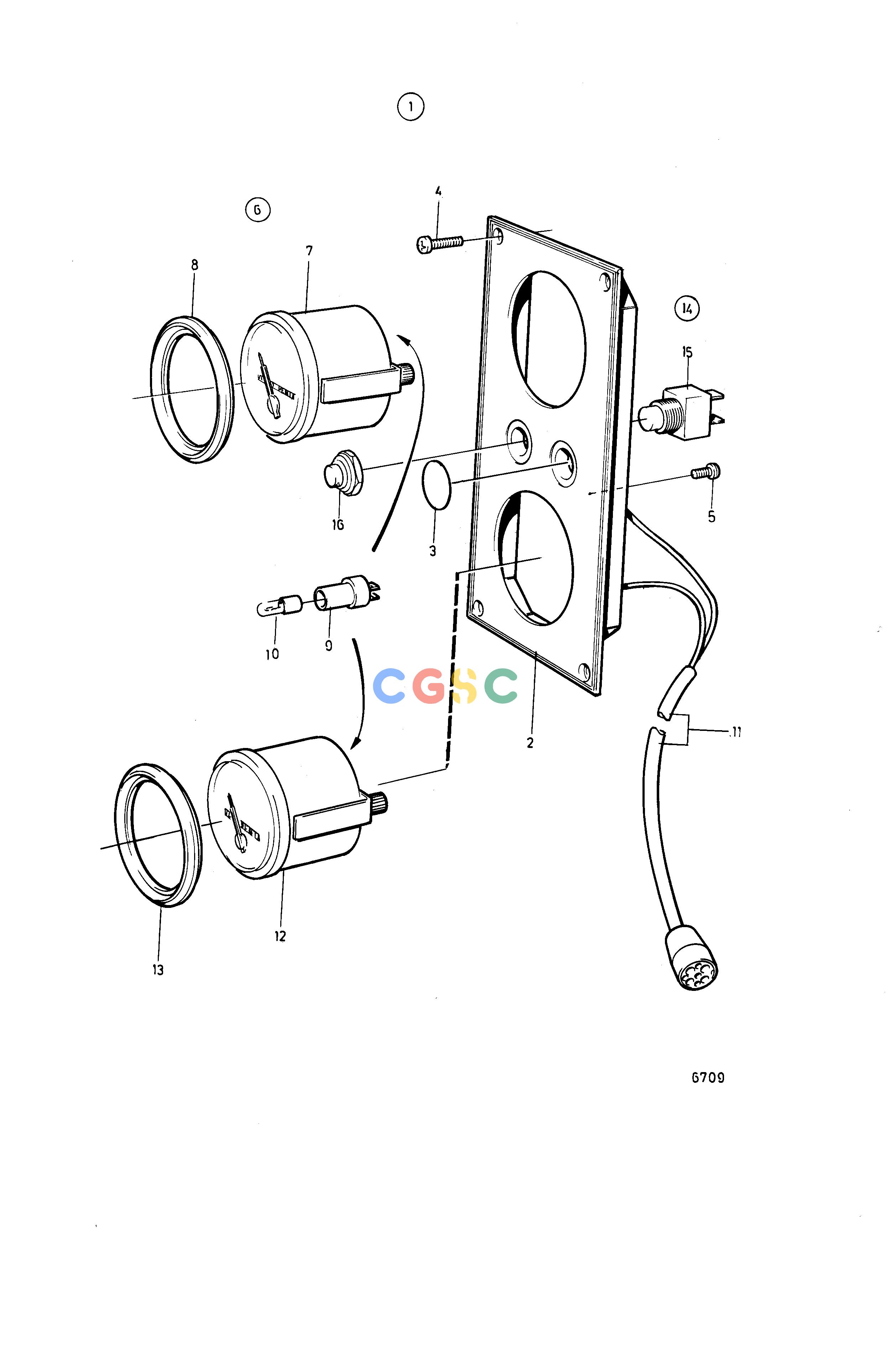 沃尔沃零件查询TAMD72P-A; TAMD72WJ-AElectrical SystemExtra Panel 12V/24V: 864049EPC Volvo Penta Parts catalog