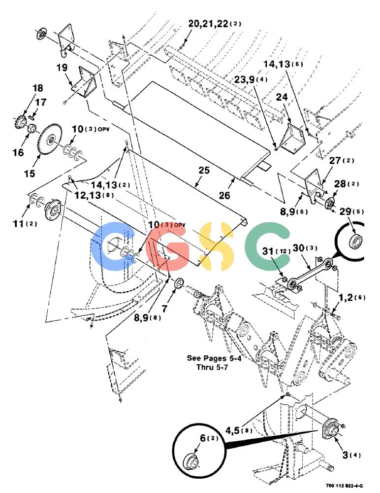 凯斯零件查询(8590) - CASE IH LARGE (4 X 4) RECTANGULAR BALER (NORTH AMERICA) (1/98-12/00) (05-02) - PACKER MOUNTING AND FEEDER ASSEMBLY, LOWER Case Agriculture
