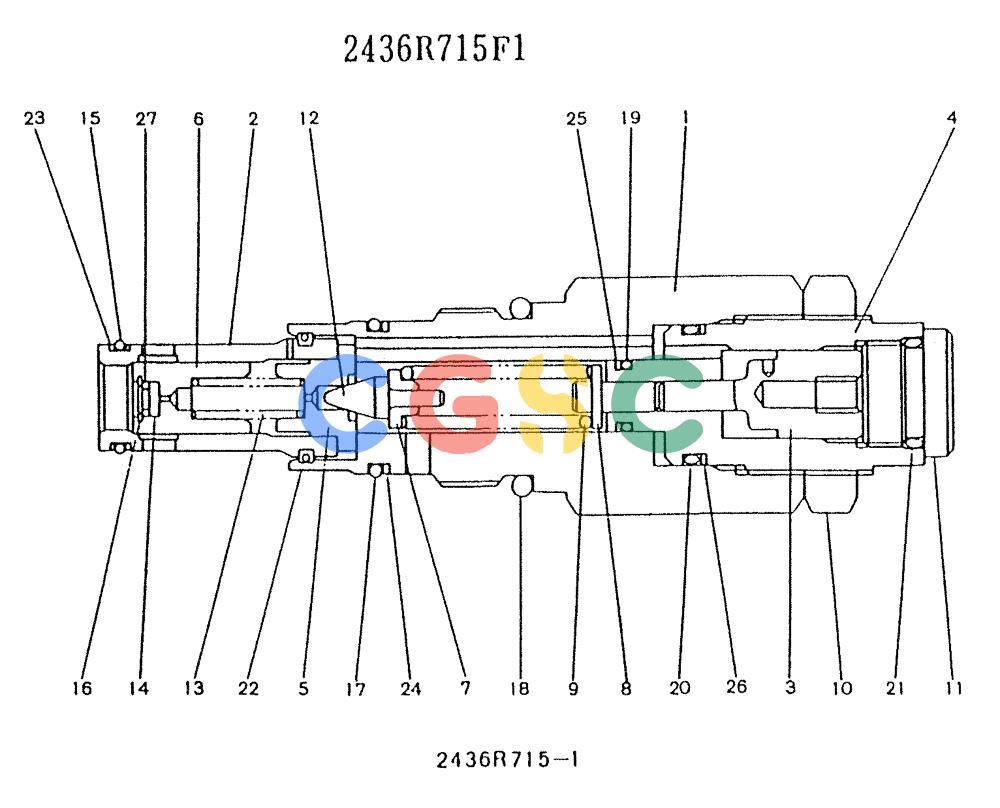 神钢零件查询(K903) - MARK II EXCAVATOR BTW LE6601 - LE7871 (1/88-12/03) (11-030) - VALVE ASSY, RELIEF Kobelco
