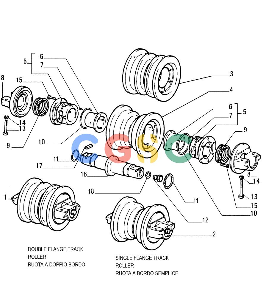 纽荷兰零件查询(FD255) - CRAWLER DOZER (N.A. VERSION) (7/95-) (2.345[01]) - TRACK ROLLERS New Holland Constructuion