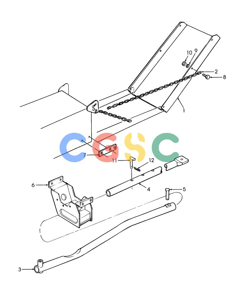 凯斯零件查询(SBX540) - CASE IH SQUARE BALER (12/01-8/08) (054) - BALE LOADING CHUTE KIT & WAGON HITCH Case Agriculture
