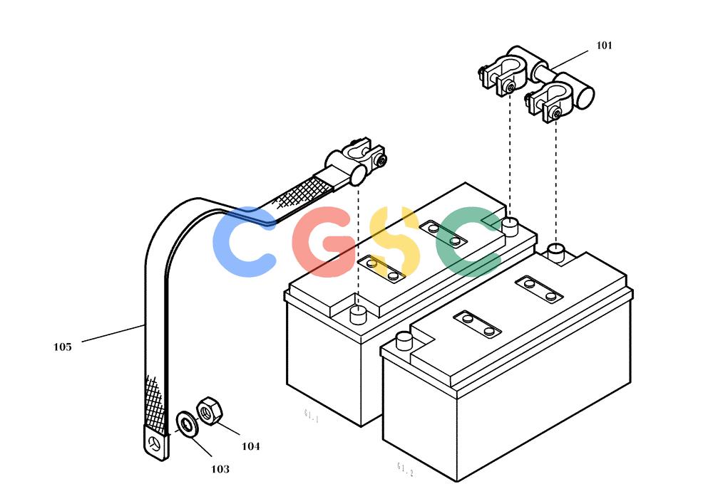 纽荷兰零件查询(EC450) - CRAWLER EXCAVATOR (SN: 750001-UP) (11/99-) (32.173[001]) - CABLE HARNESS BATTERY (S/N 750001-UP) New Holland Constructuion