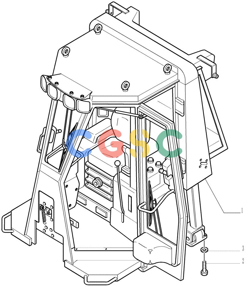 纽荷兰零件查询(DC150LT) - CRAWLER DOZER (6/00-) (5.652[01]) - ROPS CAB New Holland Constructuion