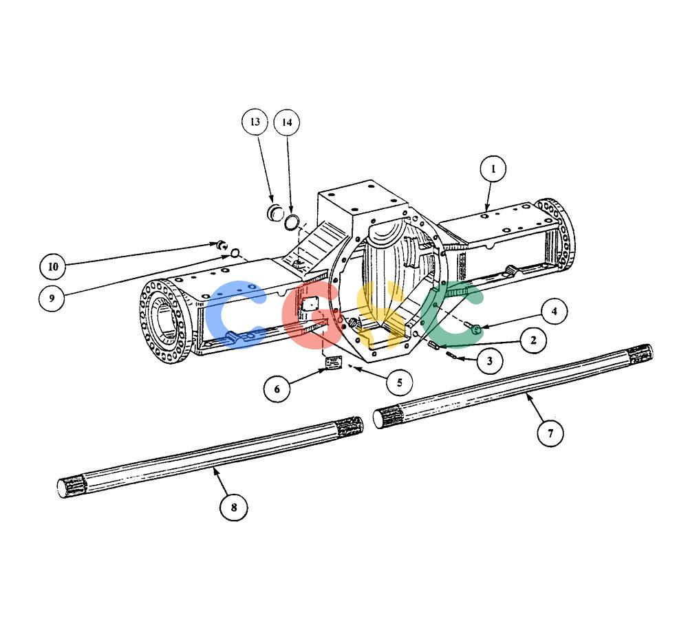 纽荷兰零件查询(AD300) - ARTICULATED DUMP TRUCK (1/01-) (2.369/3[02A]) - INTERMEDIATE AXLE - COMPONENTS New Holland Constructuion