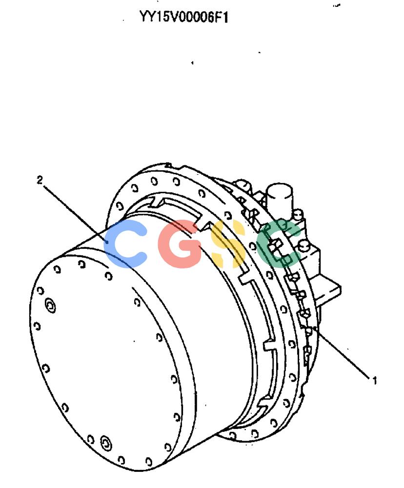 神钢零件查询(ED150) - BLADE RUNNER EXCAVATOR/DOZER ASN YH02-01384 (4/02-12/03) (04-015) - MOTOR ASSY (PROPELLING) Kobelco