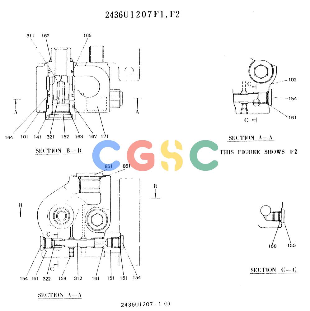 神钢零件查询(K912LC) - MARK II EXCAVATOR ASN YC0301-0737 (1/88-12/03) (11-018) - VALVE ASSY Kobelco