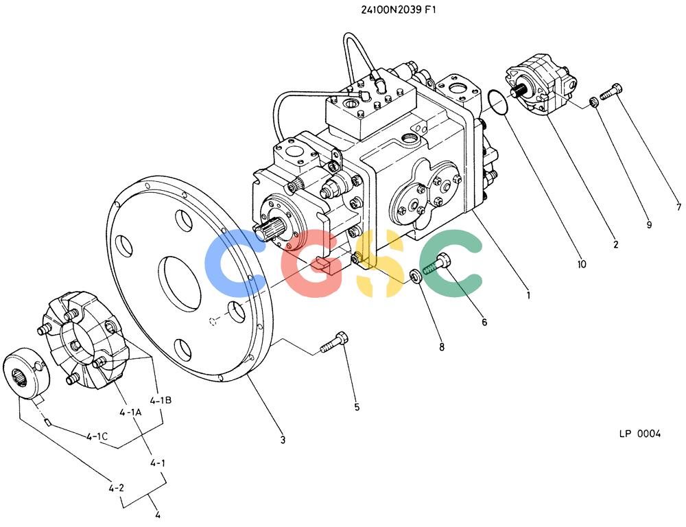 神钢零件查询(K905) - EXCAVATOR BTW LP0004 - LP0554 (1/82-12/03) (03-002) - PUMP ASSEMBLY, CONNECT Kobelco