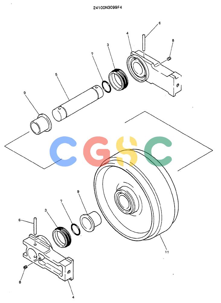 神钢零件查询(MD320BLC) - EXCAVATOR BTW YC0301 - YC0747 (1/80-12/06) (06-002) - IDLER ASSY Kobelco