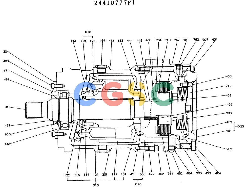 神钢零件查询(MD450BLC) - EXCAVATOR BTW TS0201 - TS0394 (1/80-12/06) (11-030) - MOTOR ASSY (SWING) Kobelco