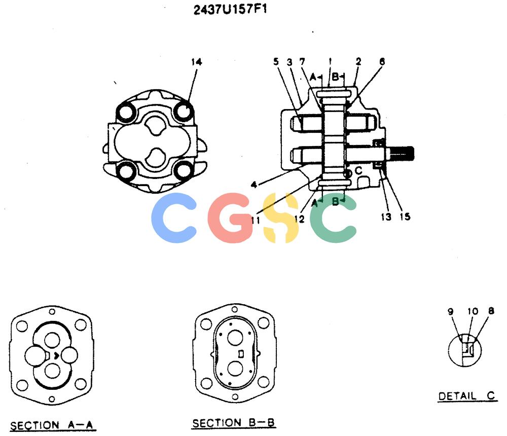 神钢零件查询(MD140C) - EXCAVATOR ASN YPU00501 (1/80-12/06) (12-012) - PUMP ASSY, GEAR Kobelco
