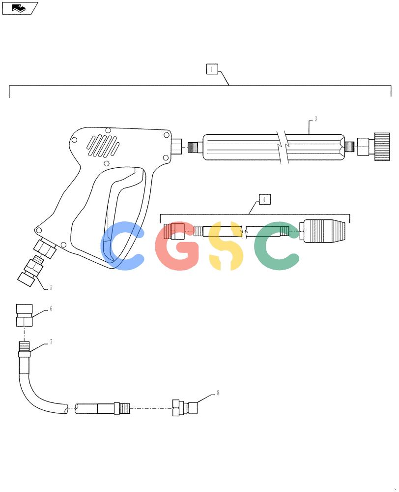 凯斯零件查询(810) - FLEX-AIR APPLICATOR - 2012 (2/12-) (78.120.03.AJ) - PRESSURE WASHER TRIGGER GUN Case Agriculture