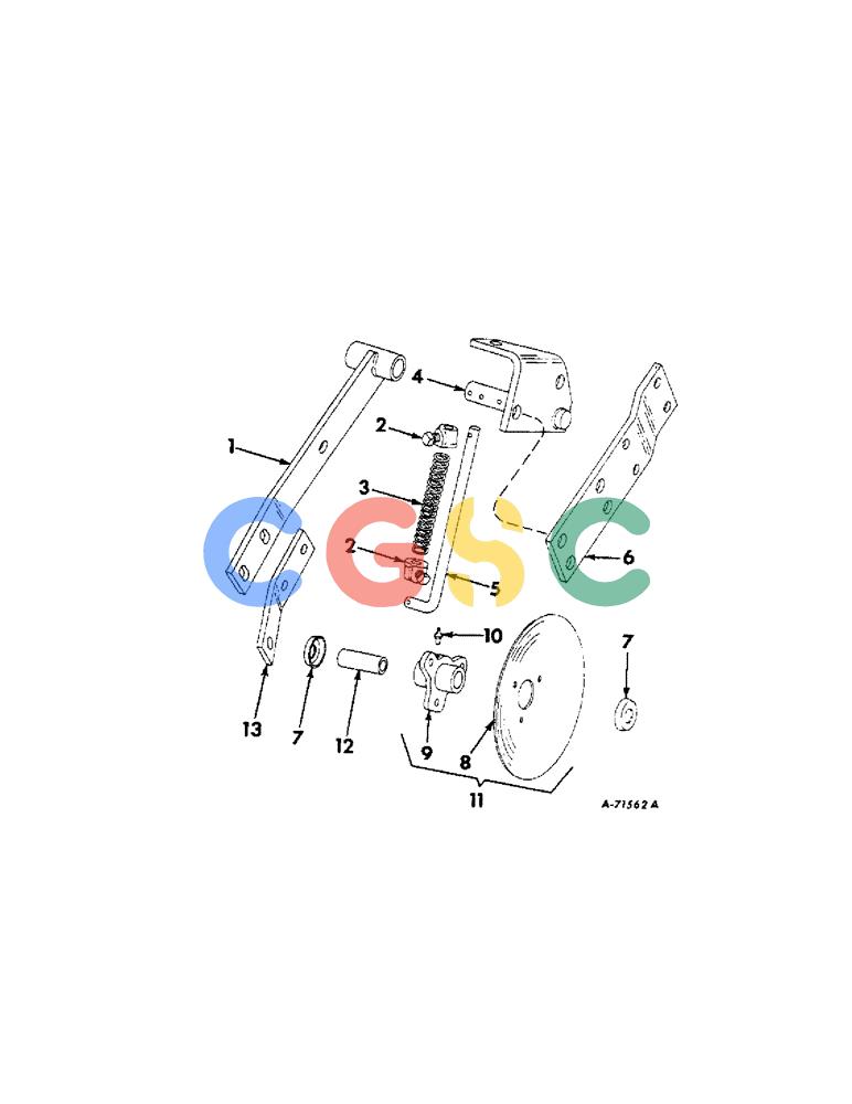 凯斯零件查询(DRY) - FERTILIZER UNIT (4-ROW) - 1966 (1/66-12/88) (A-132) - DRY FERTILIZERS, COVERING DISK ATTACHMENT Case Agriculture