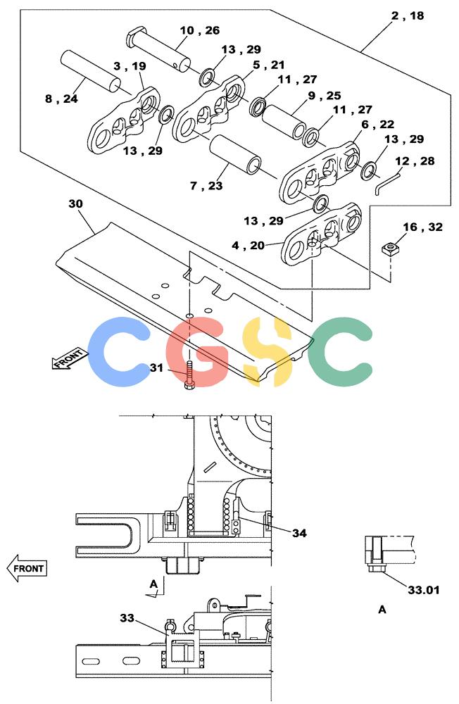 纽荷兰零件查询(E805) - CRAWLER EXCAVATOR TIER 3 (7/06-) (05-006-00[01]) - TRACK - FOOTSTEP - 650 MM New Holland Constructuion