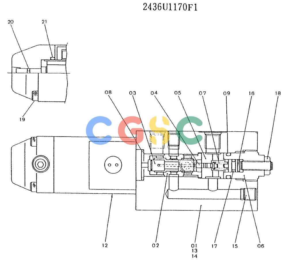 神钢零件查询(K909LC) - MARK II EXCAVATOR BTW LL1207 - LL1487 (1/87-12/03) (11-009) - VALVE ASSY, BRAKE Kobelco