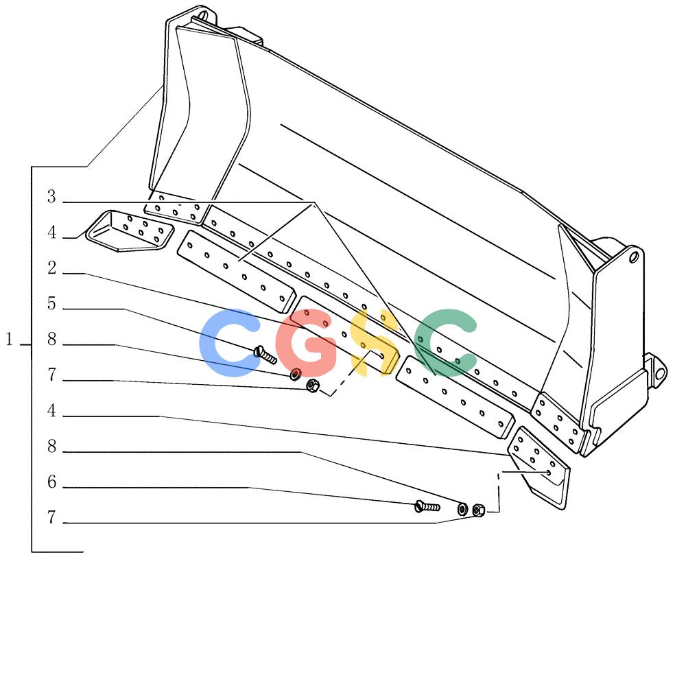 纽荷兰零件查询(DC180.B) - CRAWLER DOZER TIER 2 (3/03-) (9.468[01]) - MOLDBOARD HSU (LT) - OPTIONAL CODE 774248031 - VERSION (01) New Holland Constructuion
