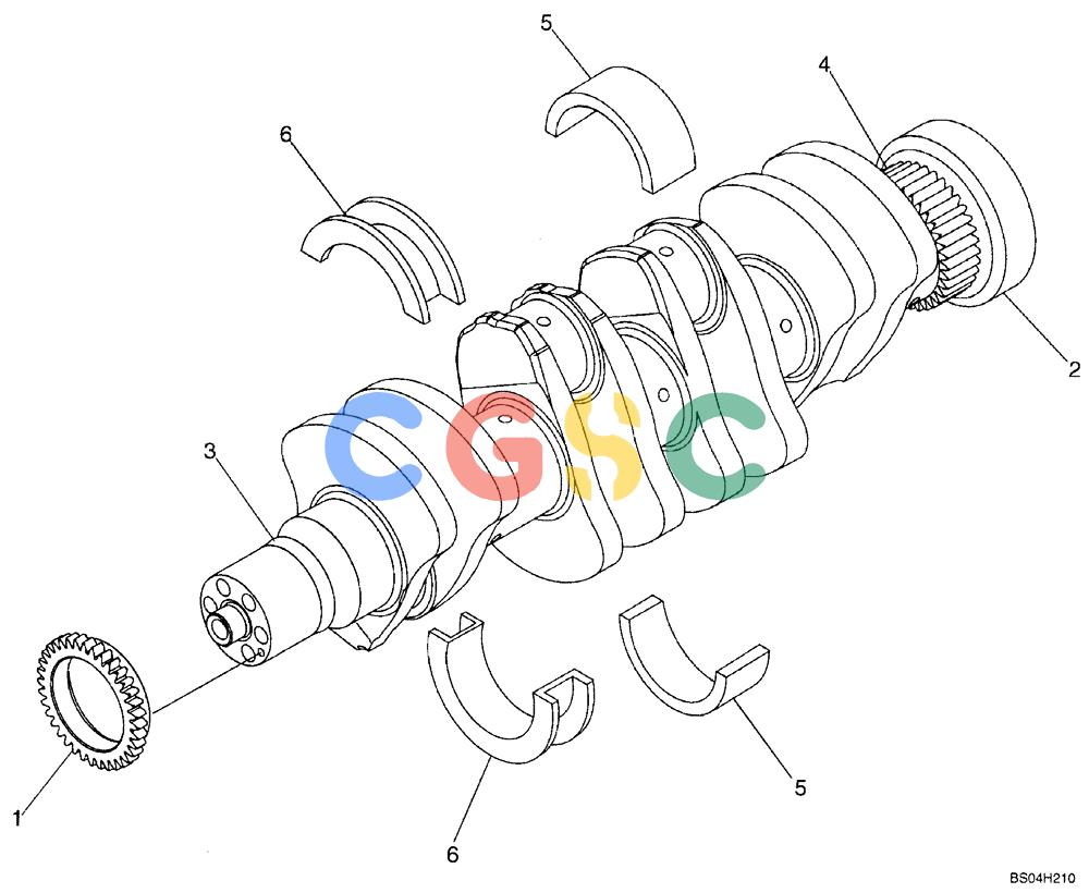 纽荷兰零件查询(DC85) - CRAWLER DOZER (8/04-) (02-22) - CRANKSHAFT New Holland Constructuion