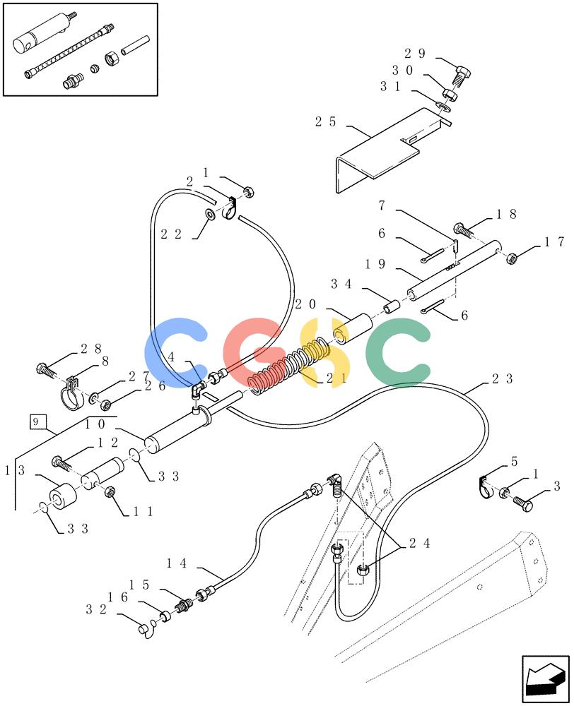 凯斯零件查询(LBX431S) - BIG RECTANGULAR BALER (6/01-12/03) (07.04[01]) - PICK-UP LIFTING SYSTEM Case Agriculture