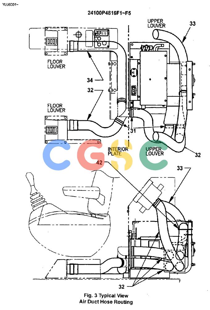 神钢零件查询(ED180) - BLADE RUNNER EXCAVATOR/DOZER ASN YLU0001 (1/99-12/01) (05-017[03]) - AIR CONDITIONER KIT INSTALLATION Kobelco