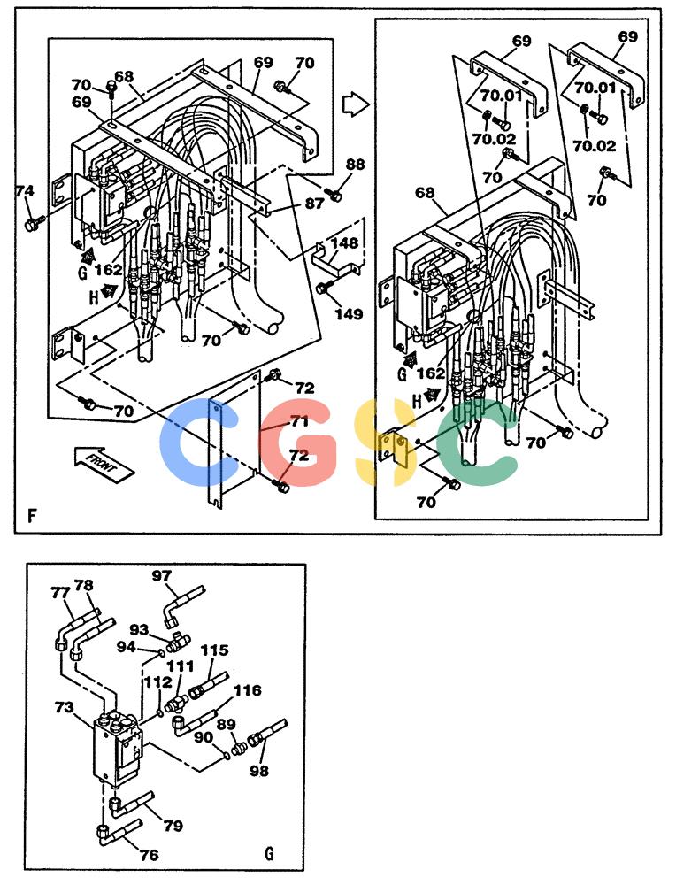 纽荷兰零件查询(E805) - CRAWLER EXCAVATOR (1/05-) (08-055-01[01]) - HYDRAULIC CIRCUIT - PILOT CONTROL LINES WITH VALVE LOAD HOLD New Holland Constructuion