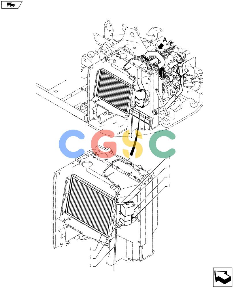 纽荷兰零件查询(E135BSRLC) - CRAWLER EXCAVATOR ASN YH06-08001 (01-008[01]) - RADIATOR GROUP New Holland Constructuion