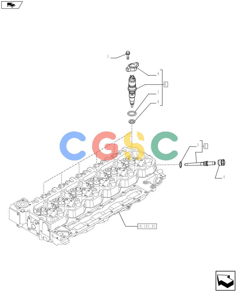 神钢零件查询(F4HFE613S A002) - ENGINE 504375985 - YN02P00080P1 (9/10-) (10.218.02) - INJECTION EQUIPMENT - INJECTOR (2855134) Kobelco