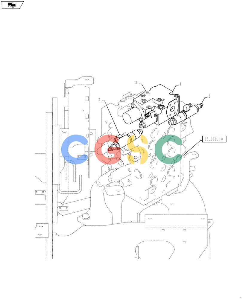 神钢零件查询(ED160 BLADE) - HYDRAULIC EXCAVATOR - ASN LH02-01501 (9/12-12/13) (35.360.AE[01]) - VALVE BODY (NIBBLER & BREAKER) Kobelco